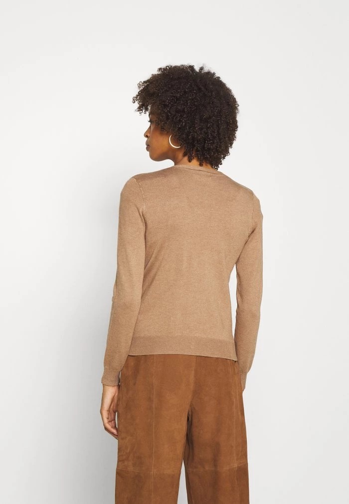 Cardigan ANNA FIELD Anna Field Basic V-neck Cardigan Marron Femme | MLD-0977397